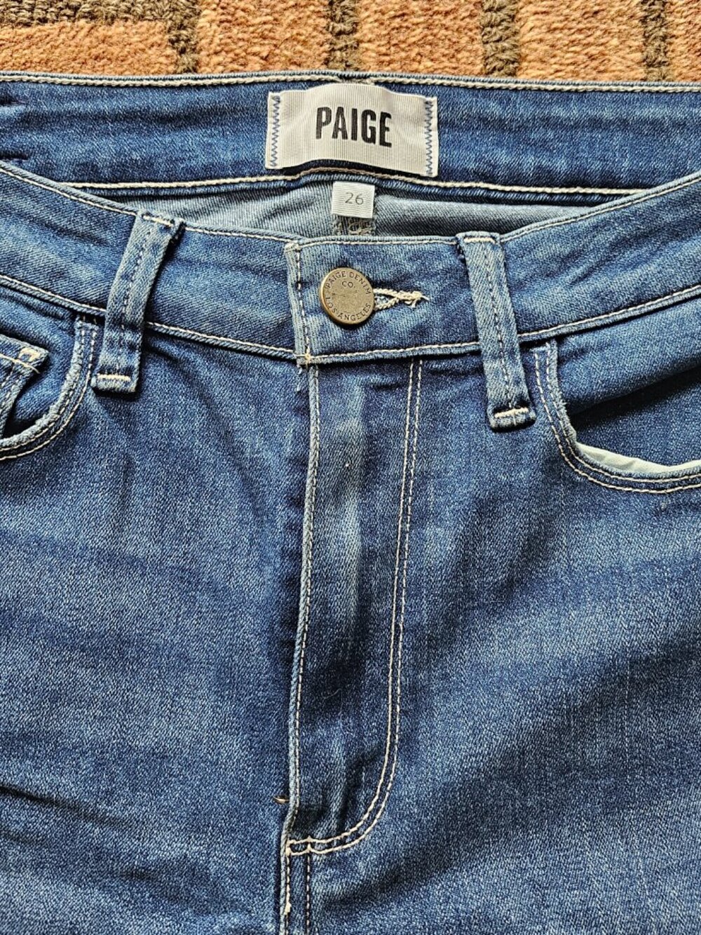 PAIGE Women's Blue Denim Jeans